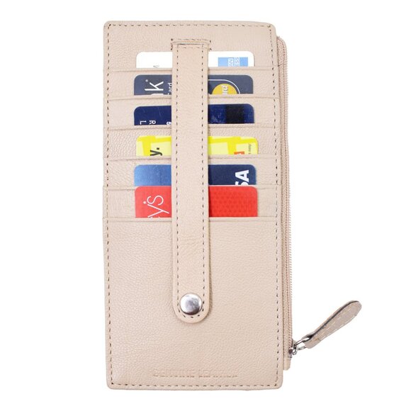 Women Leather Slim Card Wallet - Picture 4 of 7